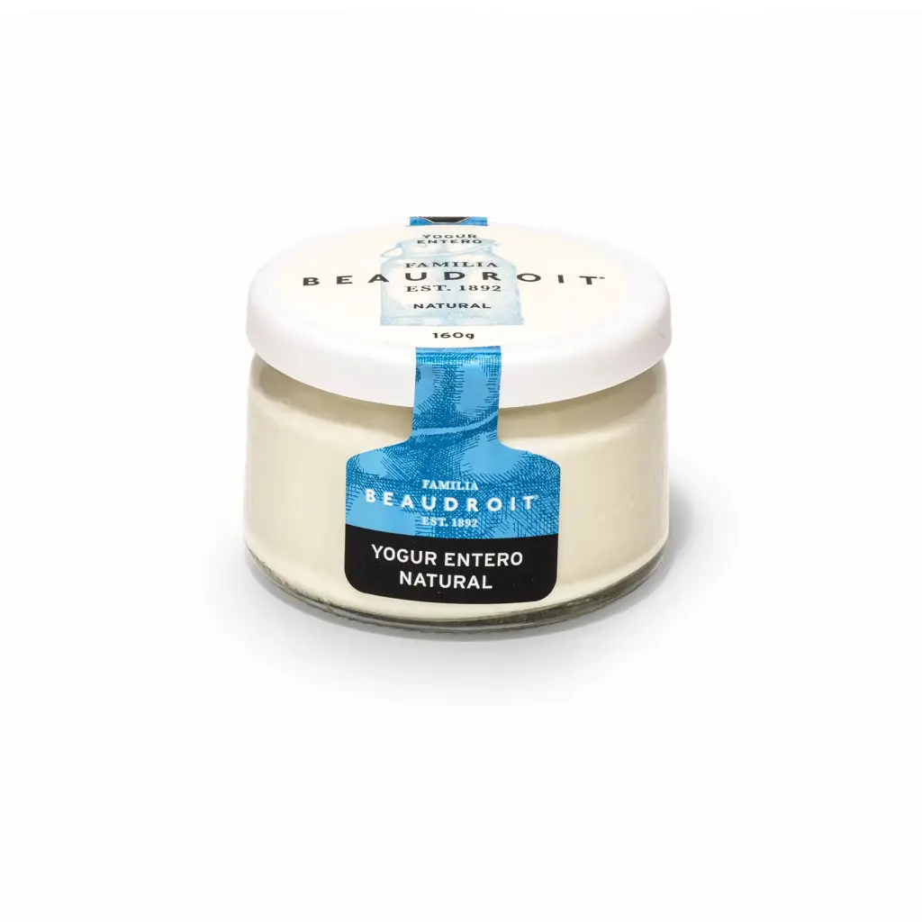 Yogur entero natural Sin Azúcar - 160 gr / Pack x 6 unidades.