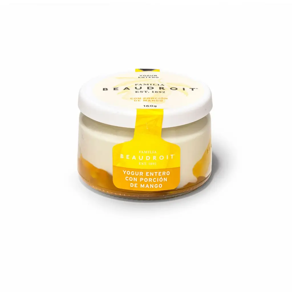 Yogur entero mango - 160 gr / Pack x 6 unidades.