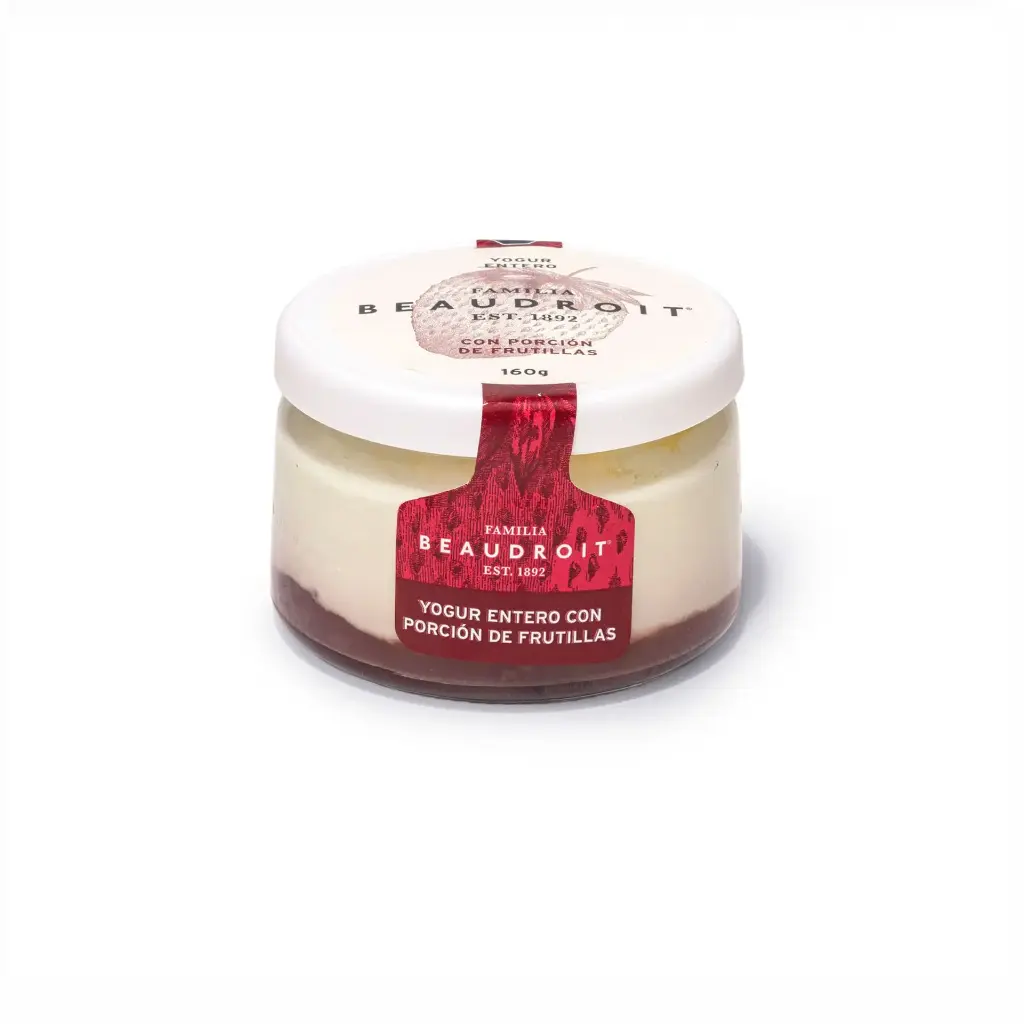 Yogur Entero Frutilla - 160g / Pack x 6 unidades.