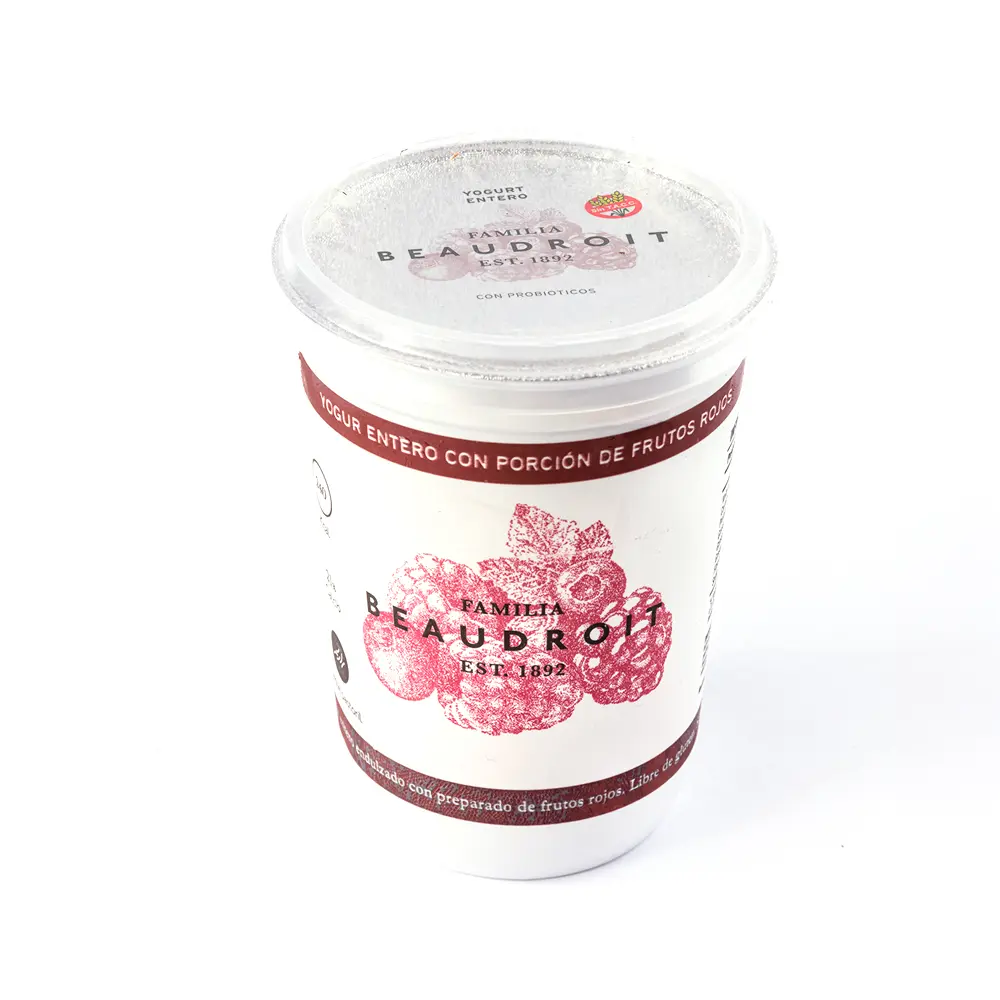 Yogur entero frutos rojos - 400 gr