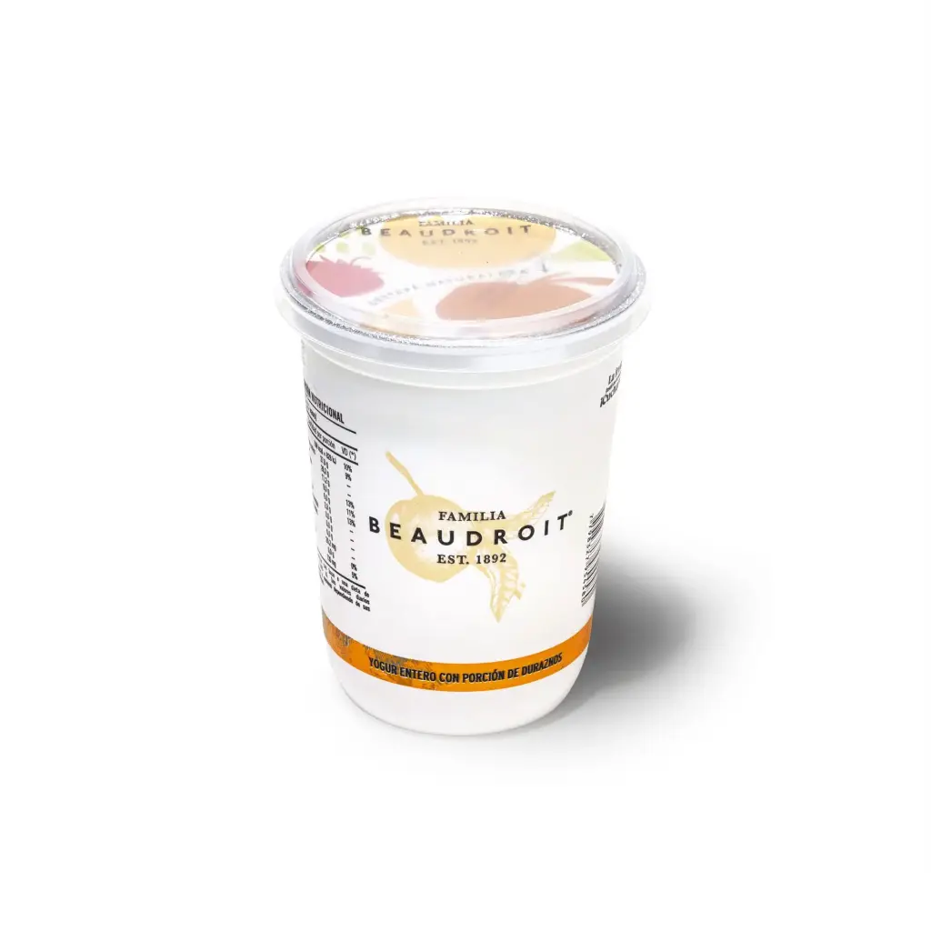 Yogur entero durazno - 400 gr / Pack x 2