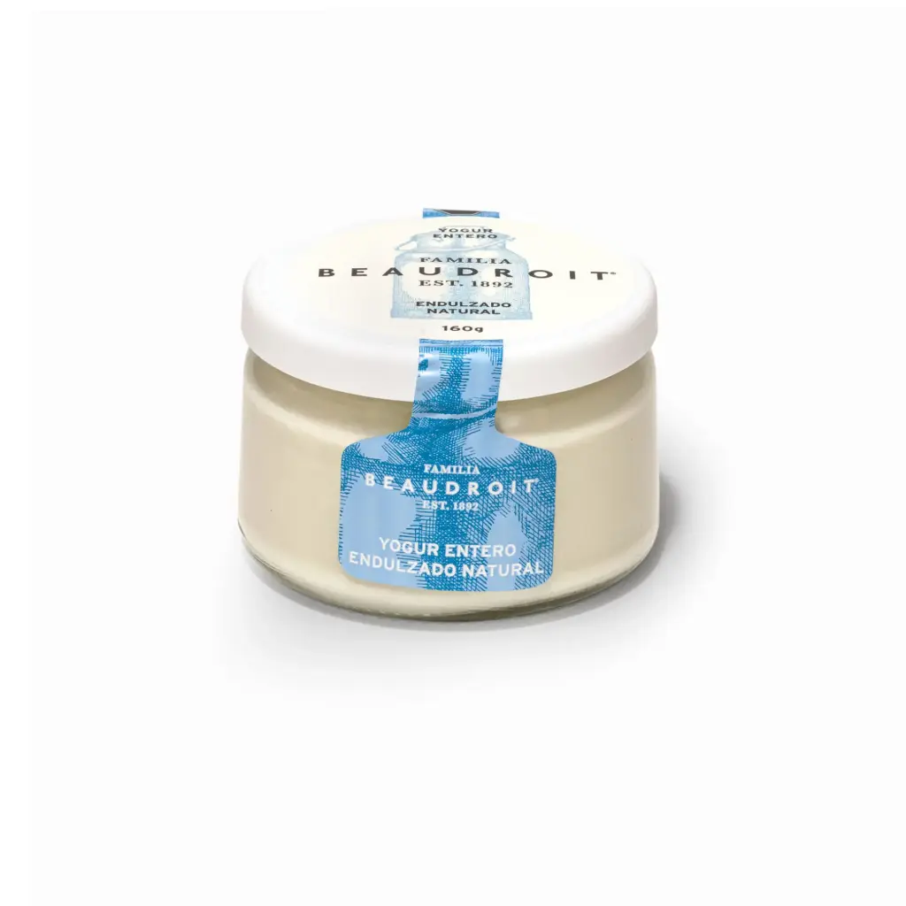 Yogur entero natural - 160 gr / Pack x 6 unidades. 