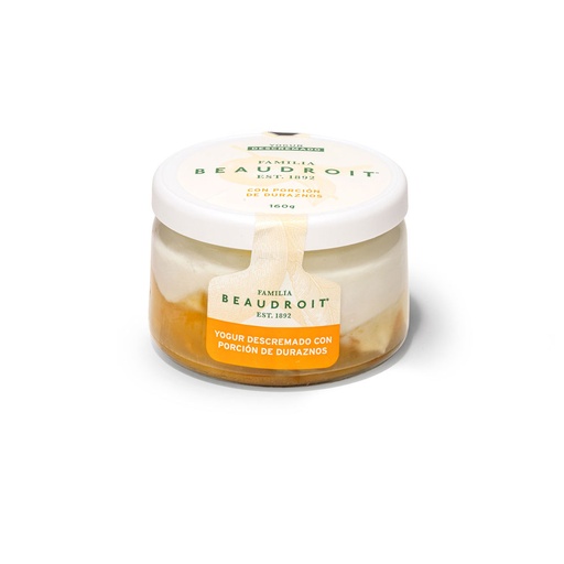 [112151]  Yogur descremado durazno - 160 gr / Pack x 6 unidades