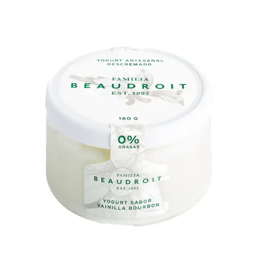 [112156] Yogur descremado vainilla bourbon - 160 gr / Pack x 6 unidades.