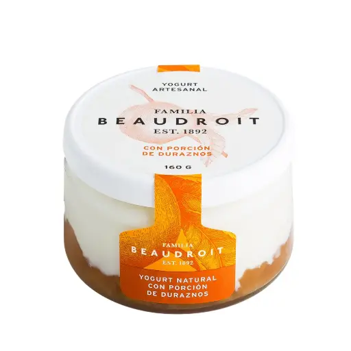 [112051] Yogurt entero con durazno x 6 unidades. Libre de gluten.