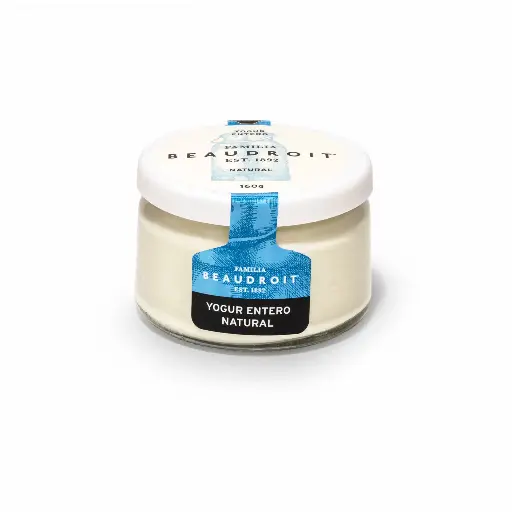 [112058] Yogur entero natural Sin Azúcar - 160 gr / Pack x 6 unidades.