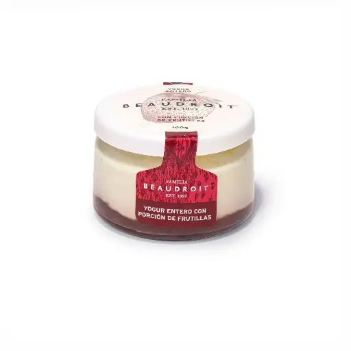 [112050] Yogur Entero Frutilla - 160g / Pack x 6 unidades.